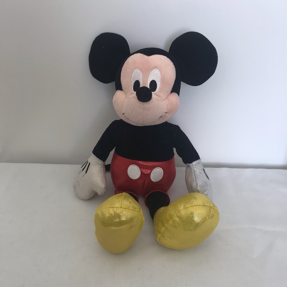 TY Sparkle Disney Mickey Mouse 12" Shiny Plush Stuffed Animal - Pre-Owned